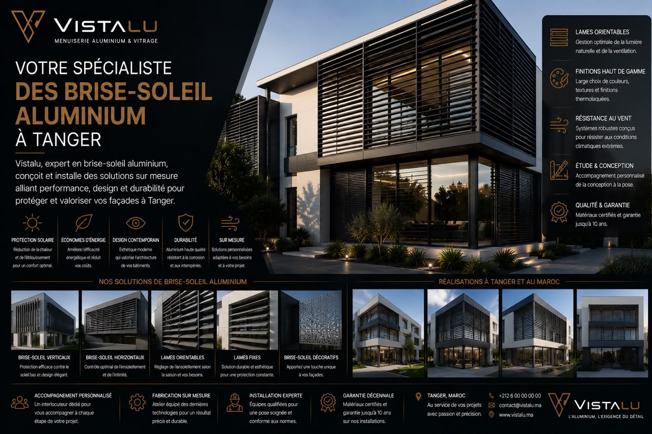 Contrôle solaire aluminium Tanger