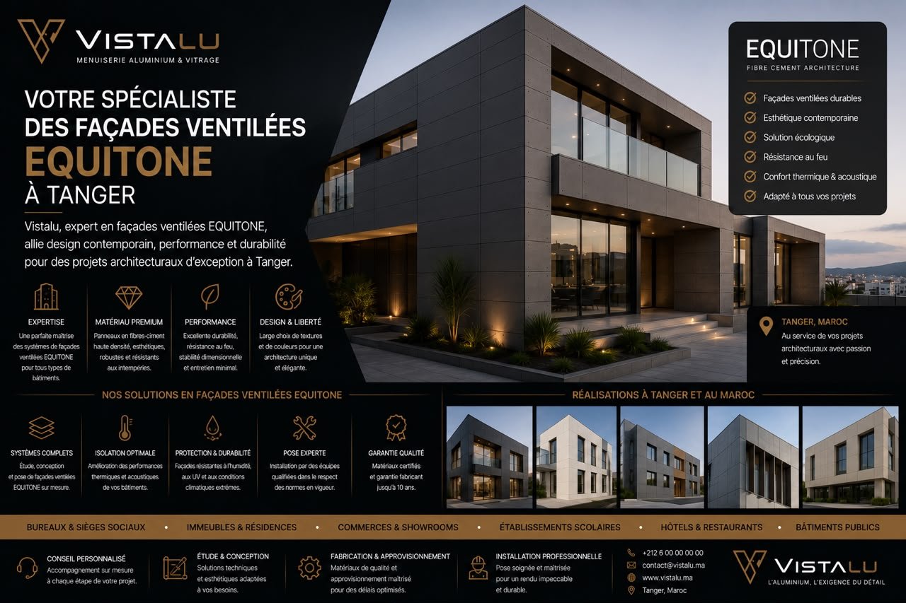 Pose façade EQUITONE Tanger