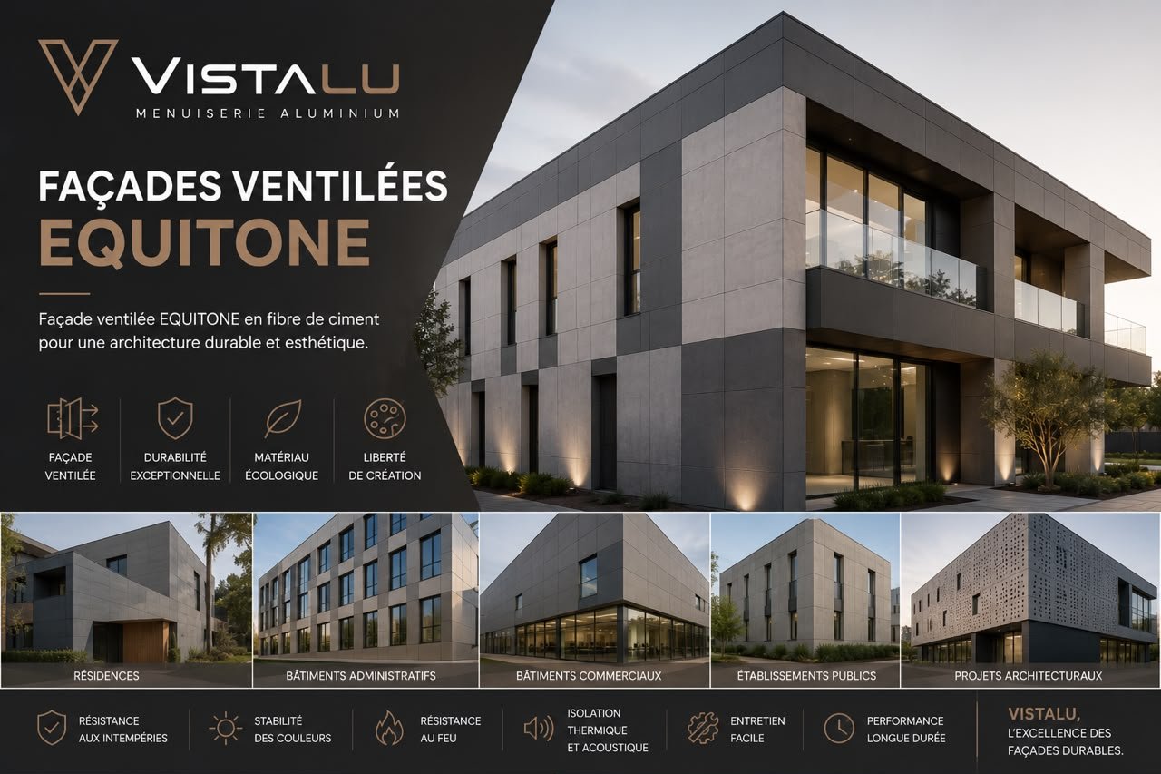 Façade ventilée Equitone fibre ciment