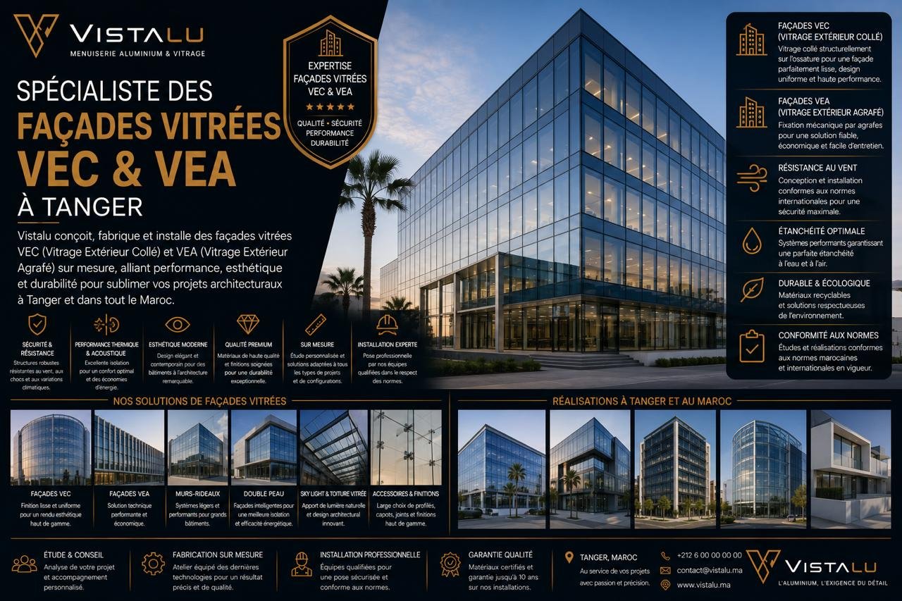 Façade verre VEC VEA Tanger