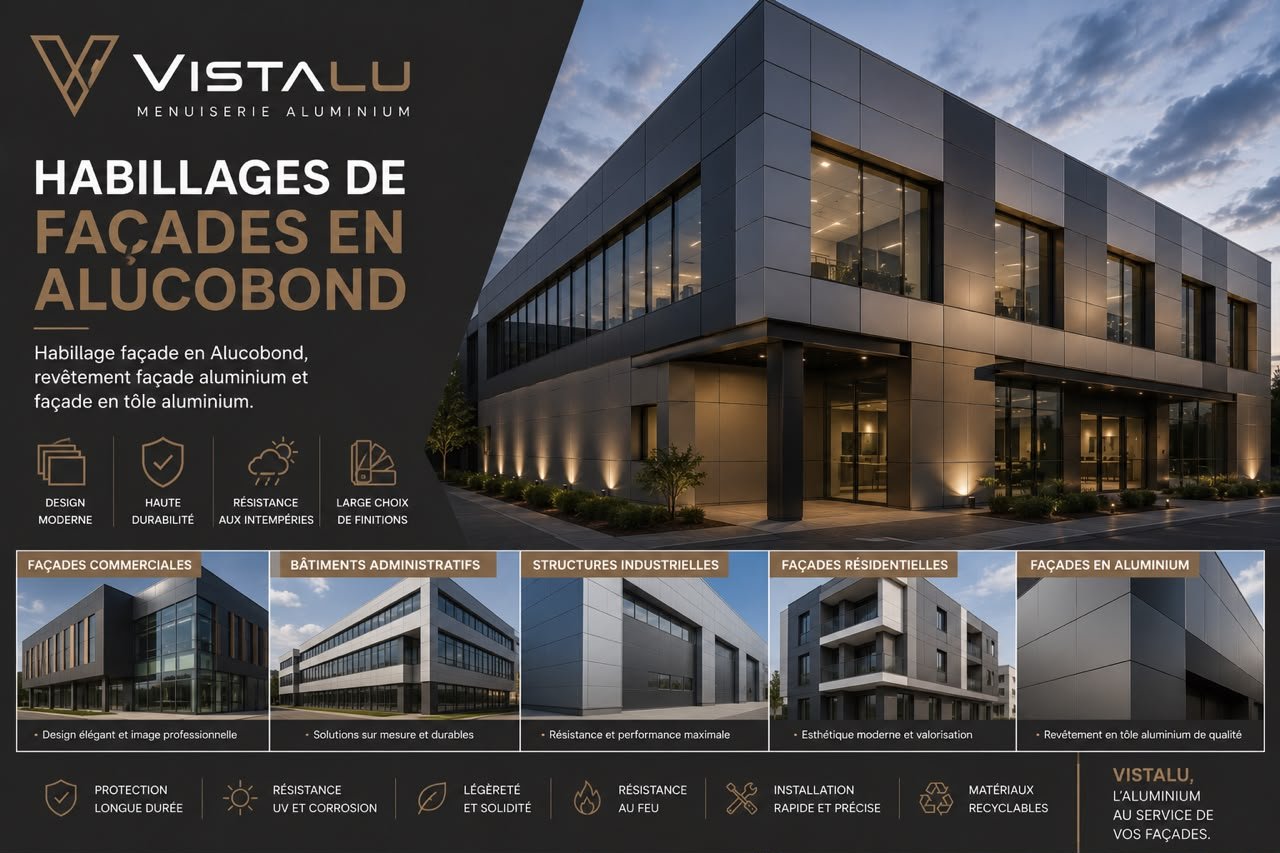 Habillage façade Alucobond aluminium