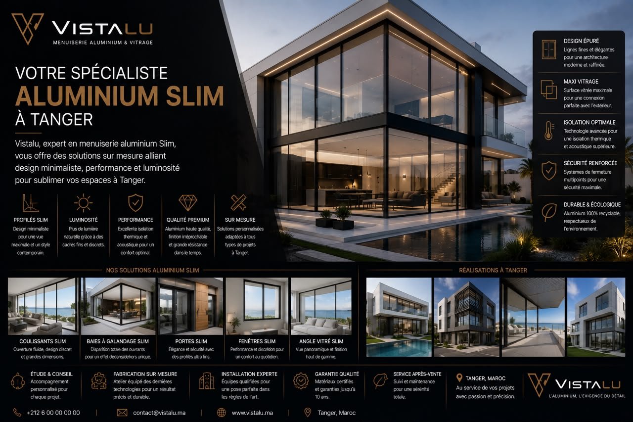 Aluminium Slim Vistalu Tanger