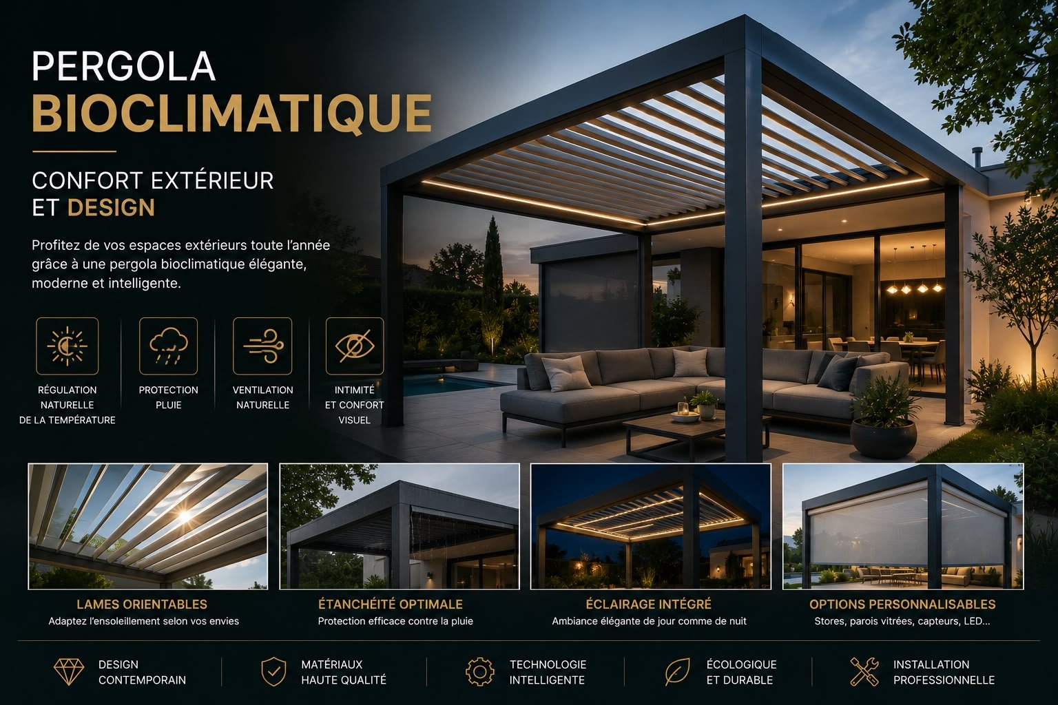 Pergola bioclimatique Tanger