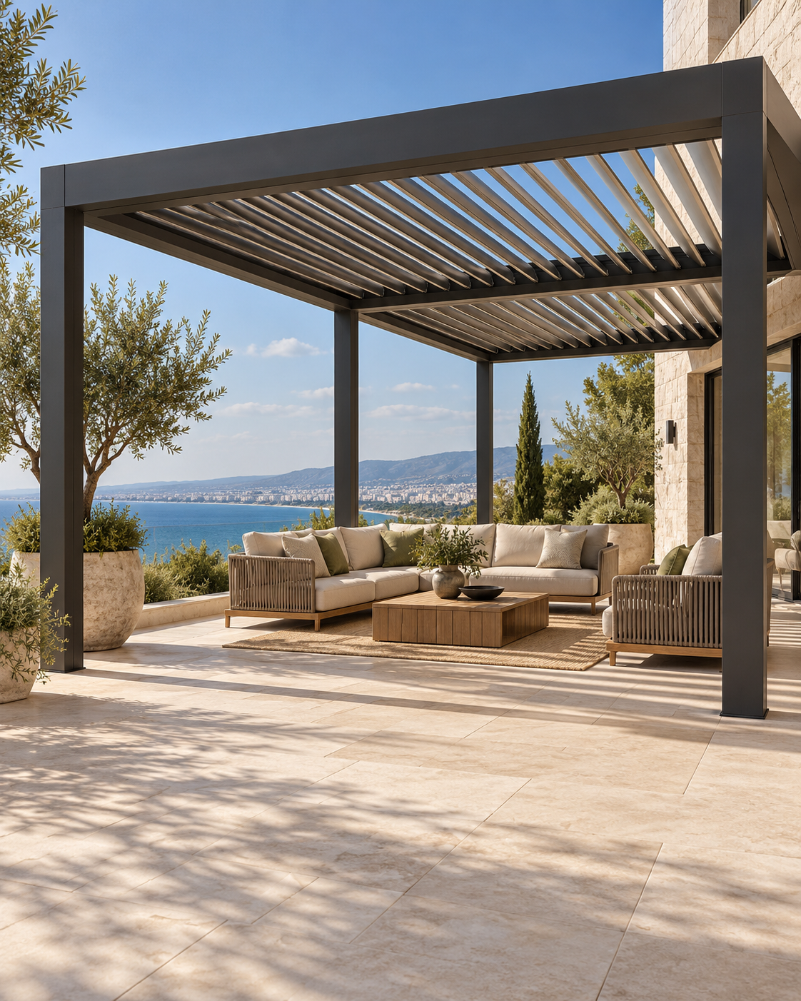 Pergola bioclimatique à Tanger