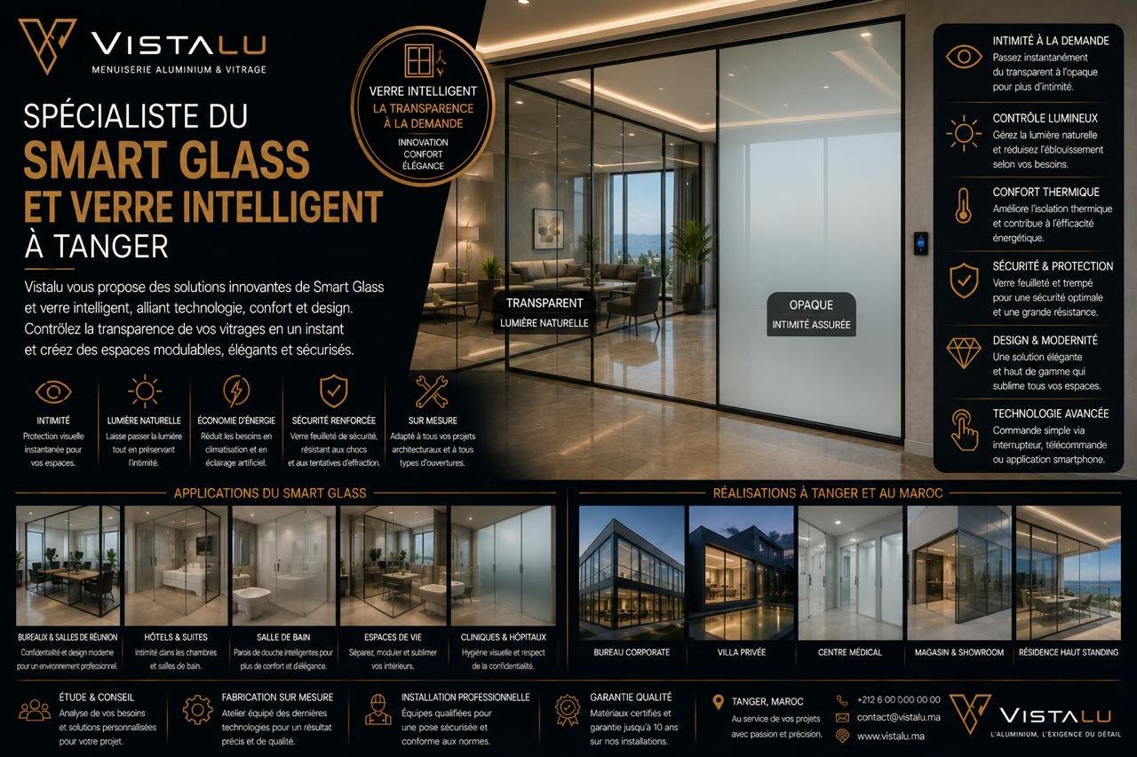 Verre intelligent Smart Glass Tanger